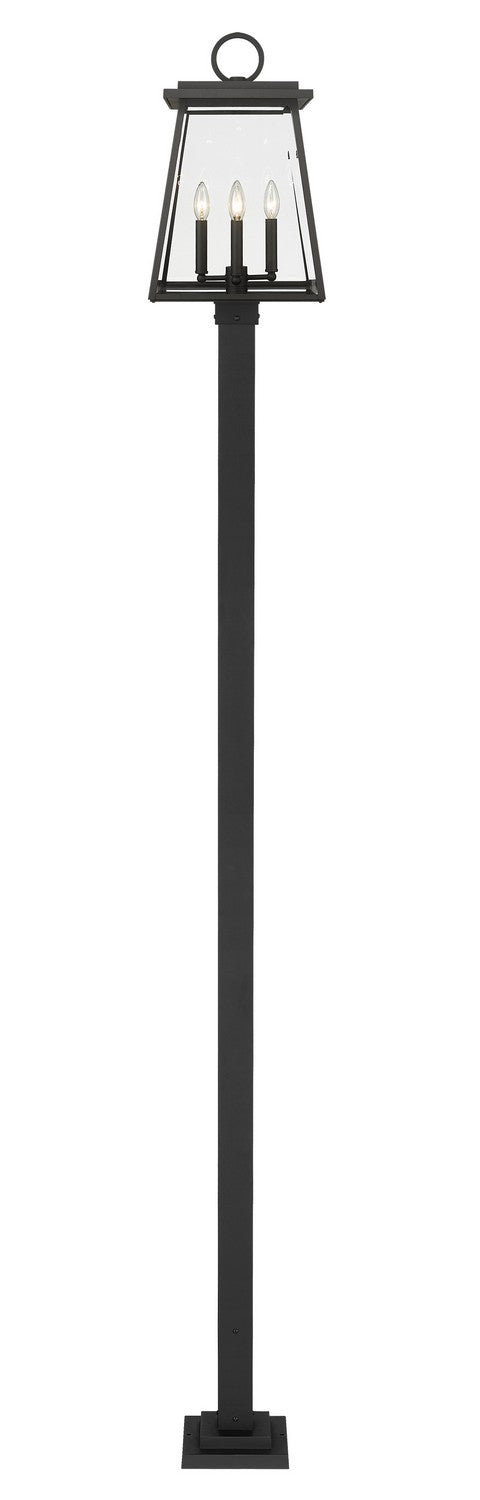 Z-Lite 521PHBS-536P-BK Four Light Outdoor Post Mounted Fixture, Black