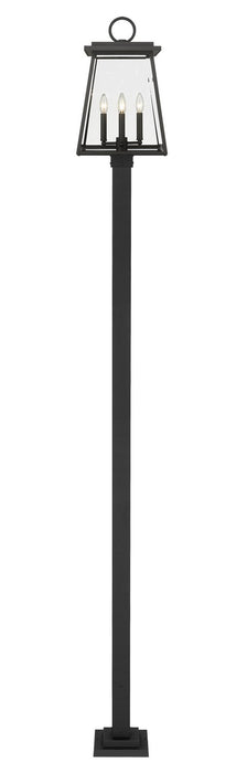 Z-Lite 521PHBS-536P-BK Four Light Outdoor Post Mounted Fixture, Black