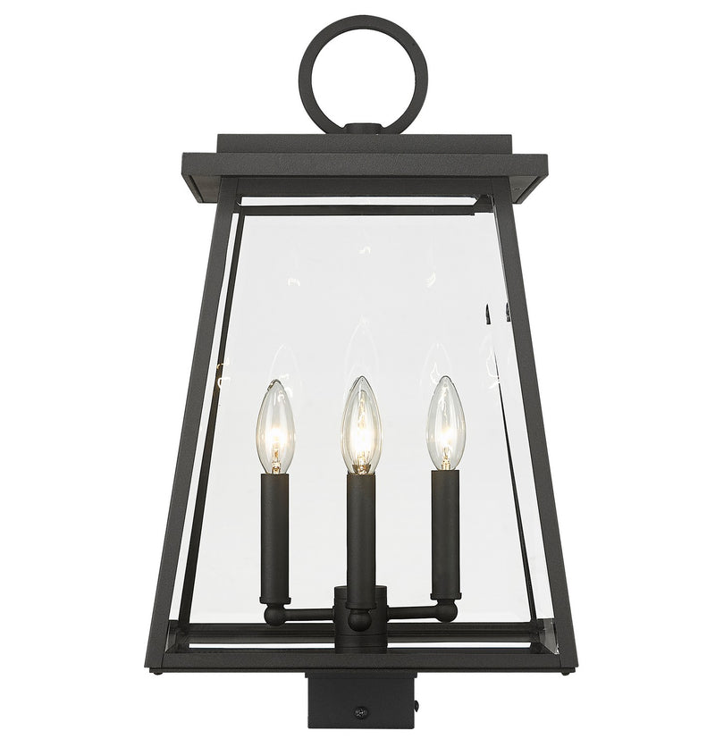 Z-Lite 521PHBS-BK Four Light Outdoor Post Mount Fixture, Black