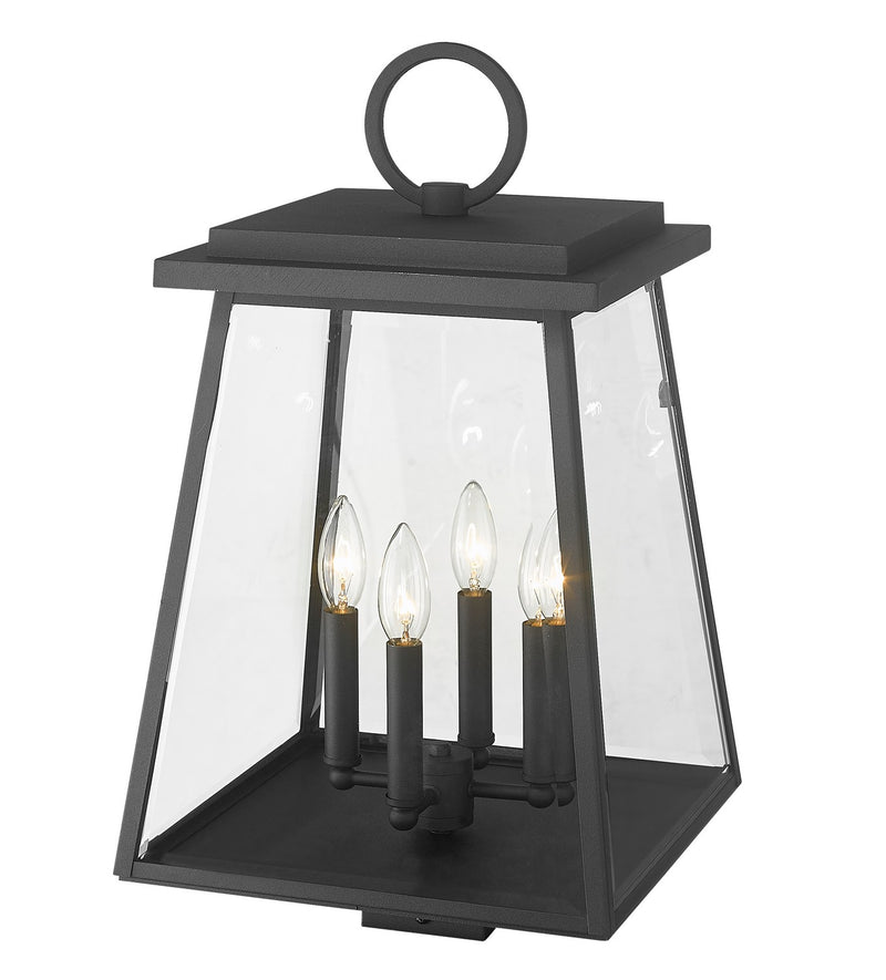 Z-Lite 521PHBS-BK Four Light Outdoor Post Mount Fixture, Black