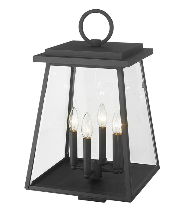 Z-Lite 521PHBS-BK Four Light Outdoor Post Mount Fixture, Black