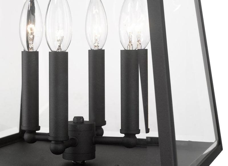 Z-Lite 521PHBS-BK Four Light Outdoor Post Mount Fixture, Black