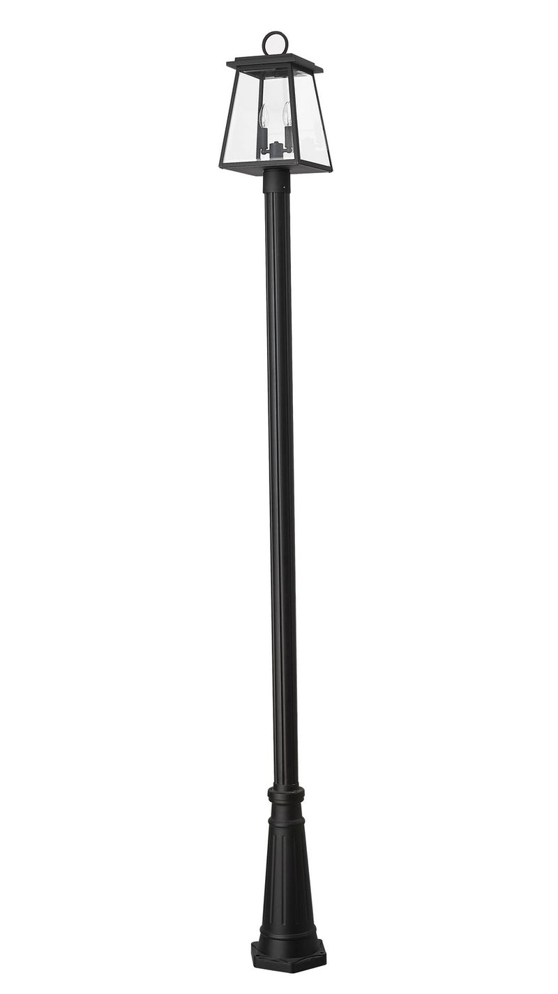 Z-Lite 521PHMR-BK Two Light Outdoor Post Mount Fixture, Black