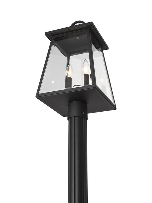 Z-Lite 521PHMR-BK Two Light Outdoor Post Mount Fixture, Black