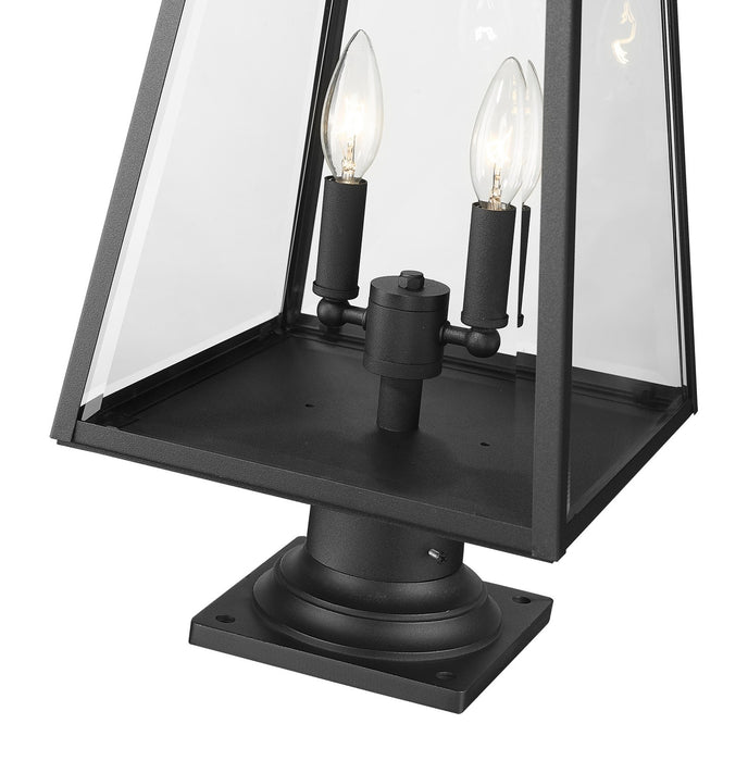 Z-Lite 521PHMR-533PM-BK Two Light Outdoor Pier Mounted Fixture, Black