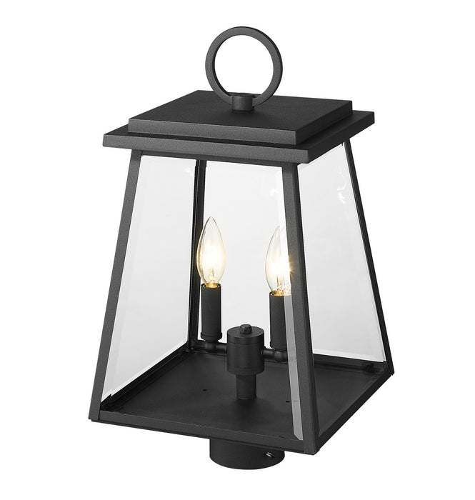Z-Lite 521PHMR-BK Two Light Outdoor Post Mount Fixture, Black