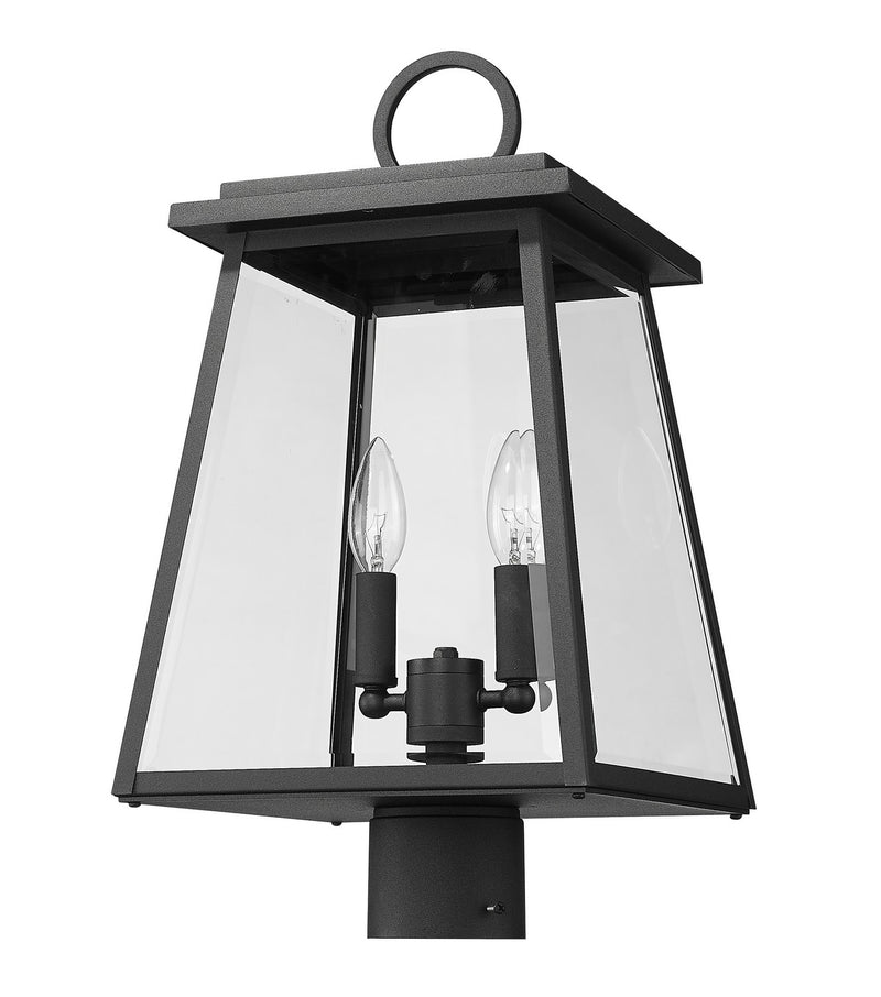 Z-Lite 521PHMR-BK Two Light Outdoor Post Mount Fixture, Black