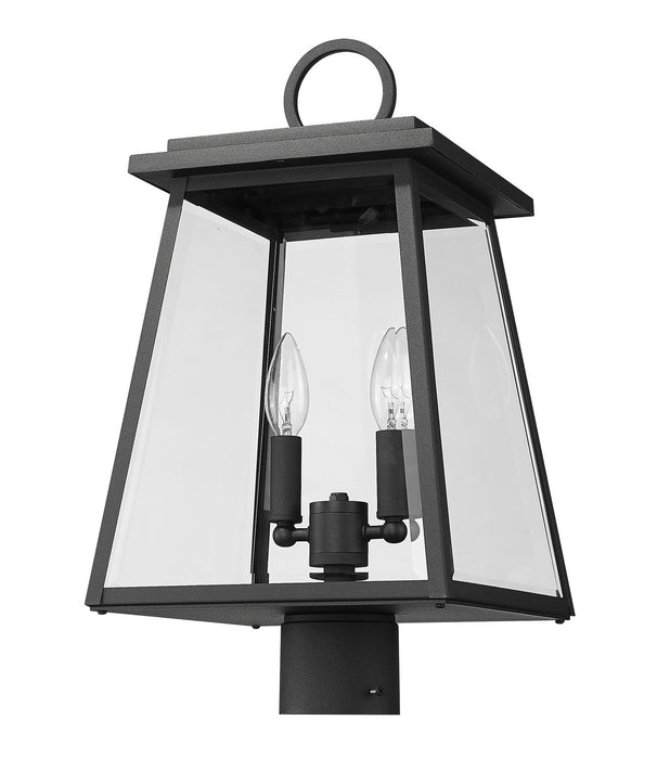 Z-Lite 521PHMR-BK Two Light Outdoor Post Mount Fixture, Black