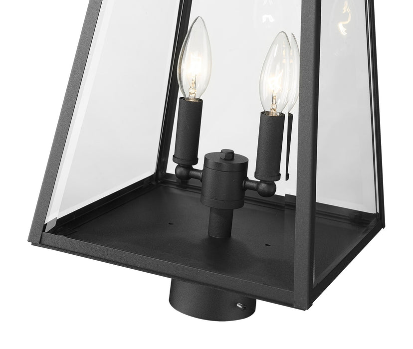 Z-Lite 521PHMR-BK Two Light Outdoor Post Mount Fixture, Black