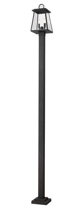 Z-Lite 521PHMS-536P-BK Two Light Outdoor Post Mounted Fixture, Black