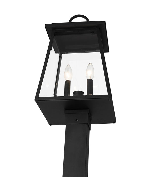 Z-Lite 521PHMS-536P-BK Two Light Outdoor Post Mounted Fixture, Black