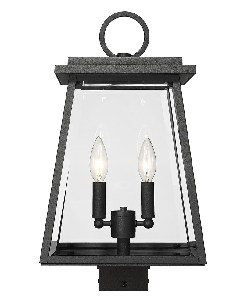 Z-Lite 521PHMS-BK Two Light Outdoor Post Mount Fixture, Black