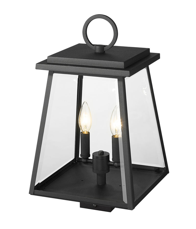 Z-Lite 521PHMS-BK Two Light Outdoor Post Mount Fixture, Black