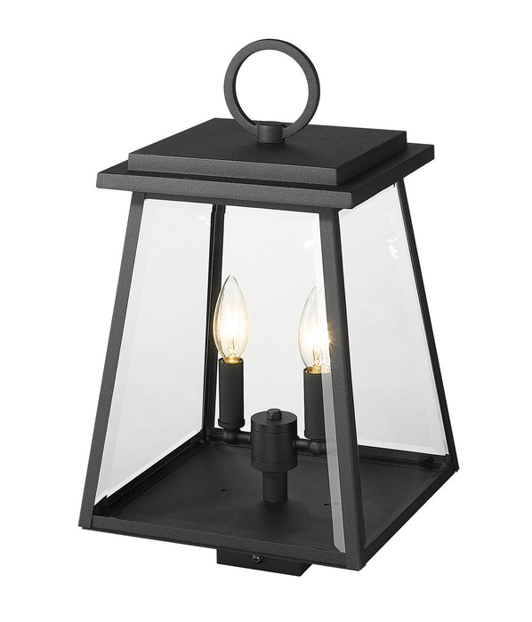 Z-Lite 521PHMS-BK Two Light Outdoor Post Mount Fixture, Black