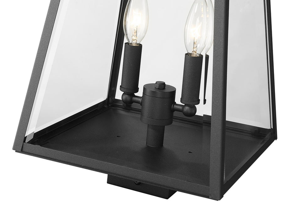 Z-Lite 521PHMS-BK Two Light Outdoor Post Mount Fixture, Black