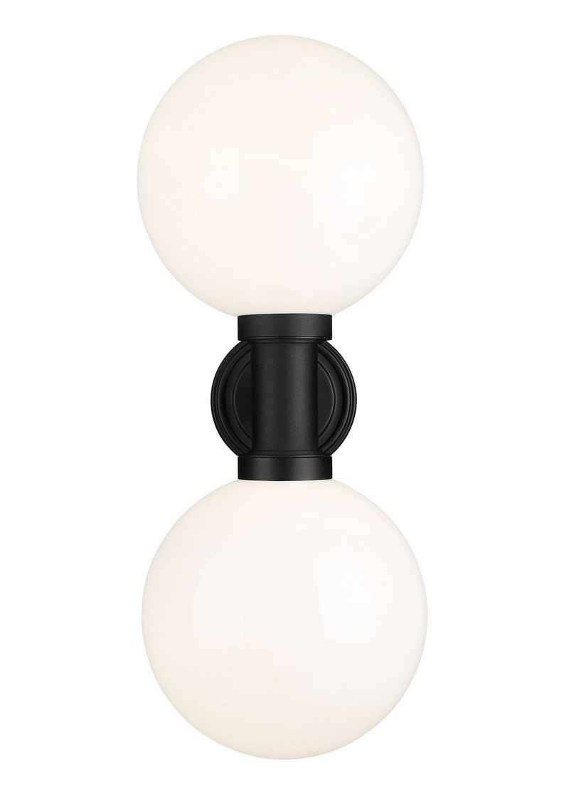 Z-Lite 597B2-BK Two Light Outdoor Wall Sconce, Black