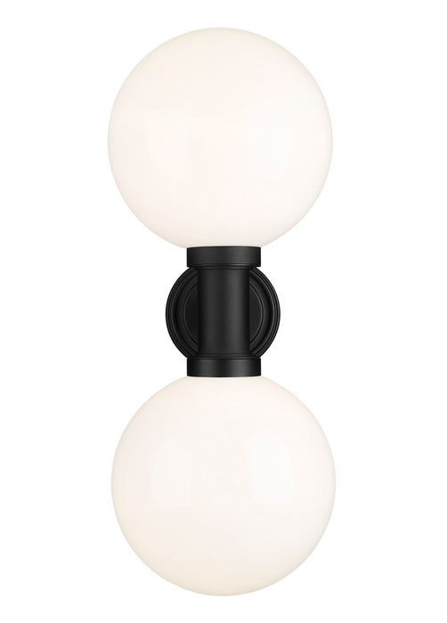 Z-Lite 597B2-BK Two Light Outdoor Wall Sconce, Black