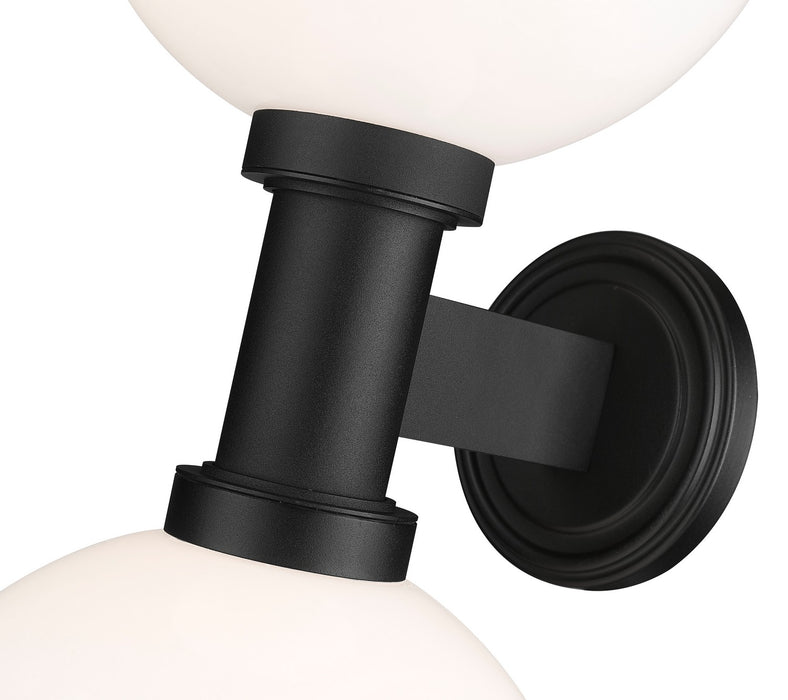 Z-Lite 597B2-BK Two Light Outdoor Wall Sconce, Black