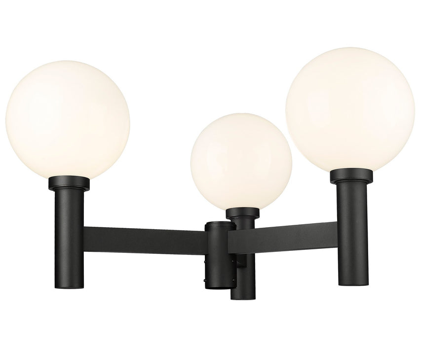 Z-Lite 597BP3-BK Three Light Outdoor Post Mount Fixture, Black