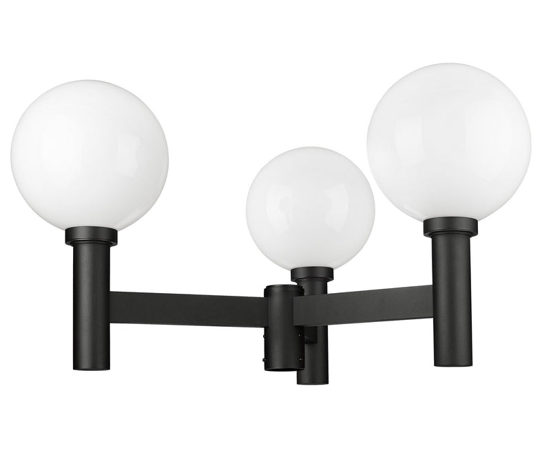 Z-Lite 597BP3-BK Three Light Outdoor Post Mount Fixture, Black