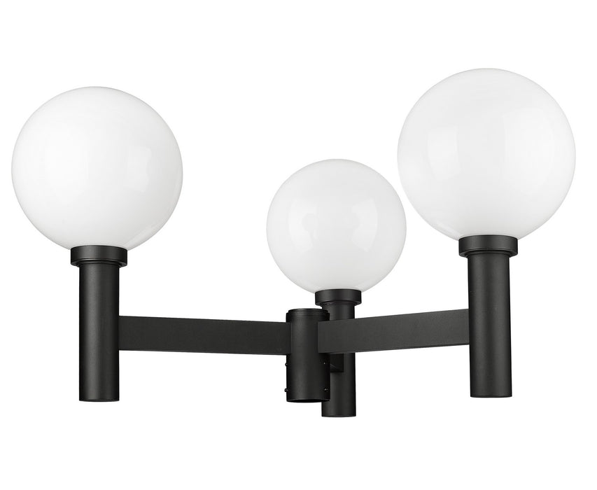 Z-Lite 597BP3-BK Three Light Outdoor Post Mount Fixture, Black