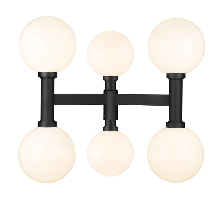 Z-Lite 597BP6-BK Six Light Outdoor Post Mount Fixture, Black