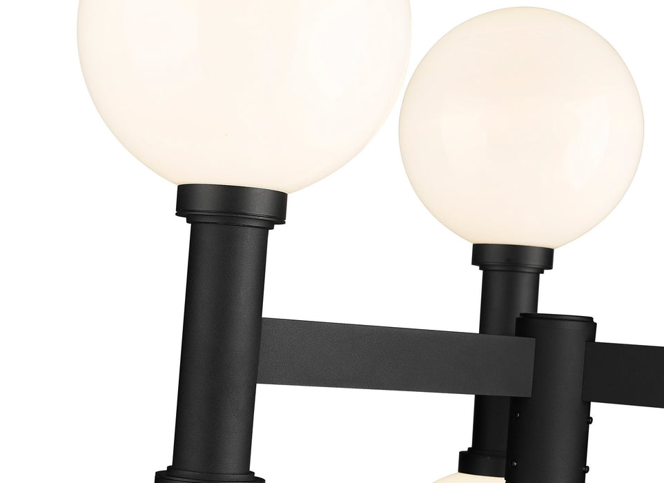 Z-Lite 597BP6-BK Six Light Outdoor Post Mount Fixture, Black