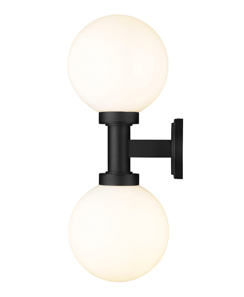 Z-Lite 597M2-BK Two Light Outdoor Wall Sconce, Black