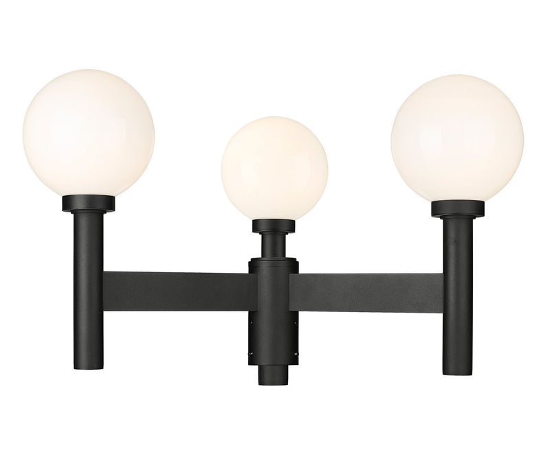 Z-Lite 597MP3-BK Three Light Outdoor Post Mount Fixture, Black