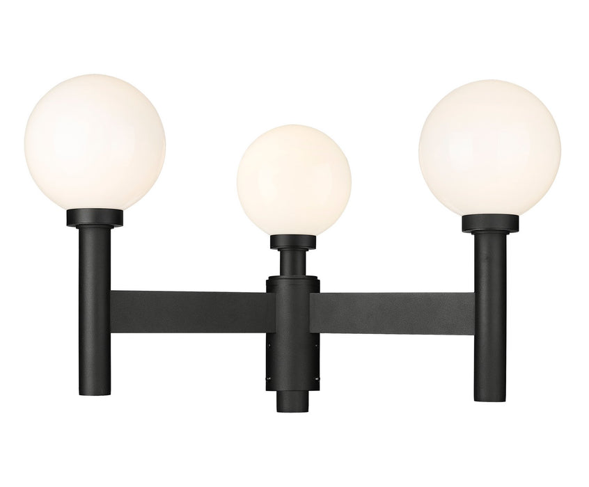 Z-Lite 597MP3-BK Three Light Outdoor Post Mount Fixture, Black
