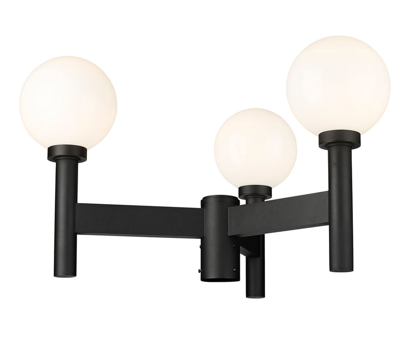 Z-Lite 597MP3-BK Three Light Outdoor Post Mount Fixture, Black