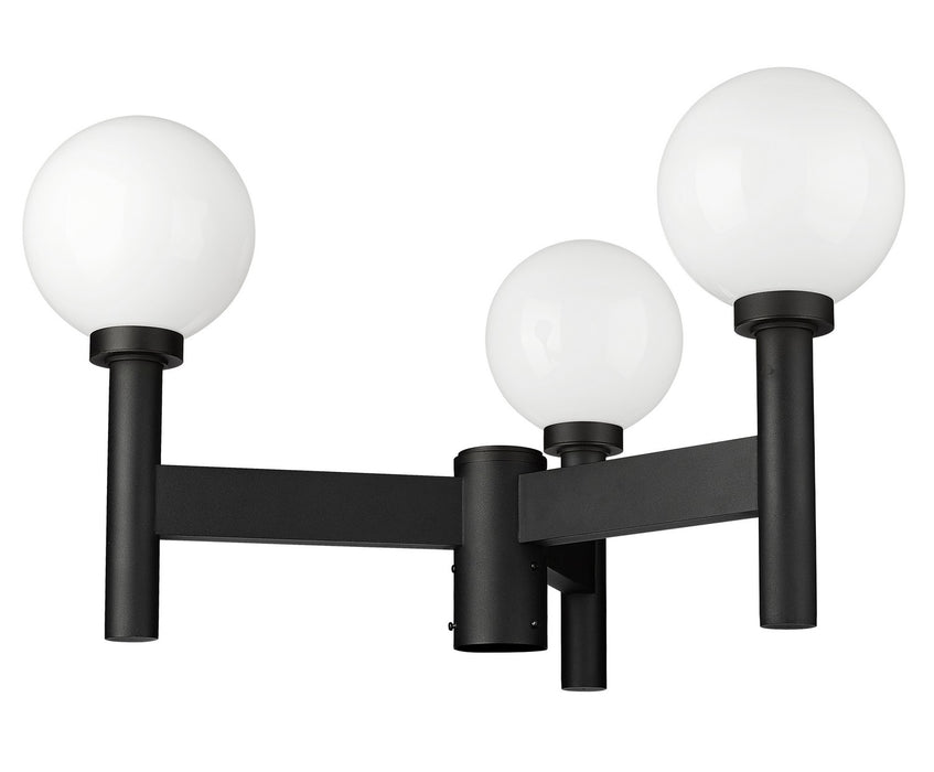 Z-Lite 597MP3-BK Three Light Outdoor Post Mount Fixture, Black
