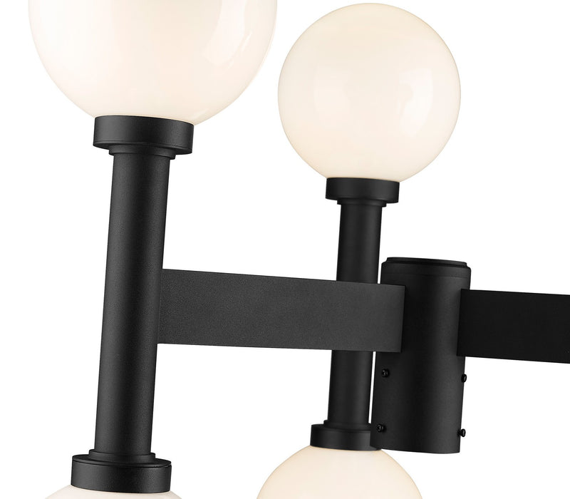 Z-Lite 597MP6-BK Six Light Outdoor Post Mount Fixture, Black