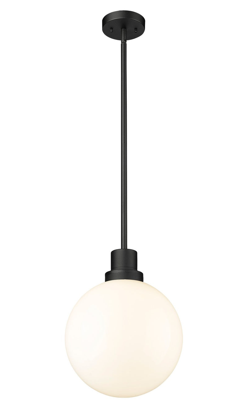 Z-Lite 597P12-BK One Light Outdoor Pendant, Black