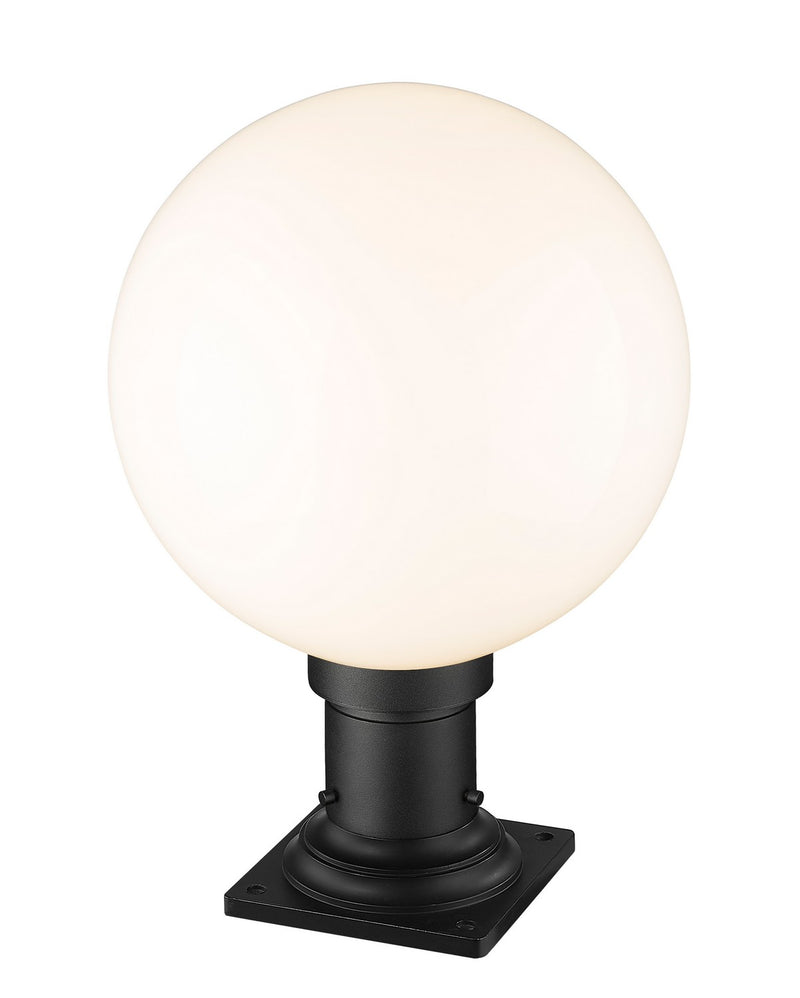 Z-Lite 597PHB-533PM-BK One Light Outdoor Pier Mounted Fixture, Black