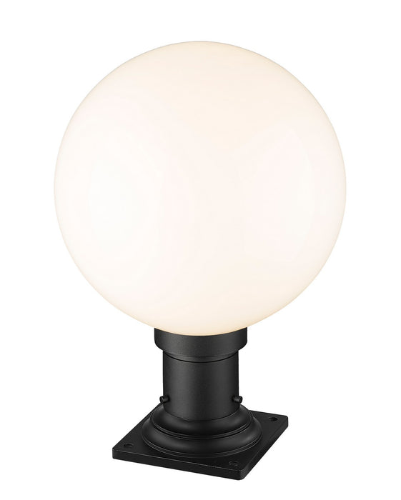 Z-Lite 597PHB-533PM-BK One Light Outdoor Pier Mounted Fixture, Black