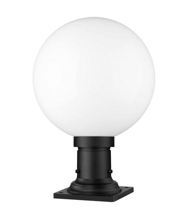 Z-Lite 597PHB-533PM-BK One Light Outdoor Pier Mounted Fixture, Black