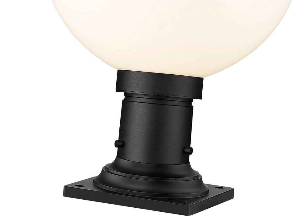 Z-Lite 597PHB-533PM-BK One Light Outdoor Pier Mounted Fixture, Black
