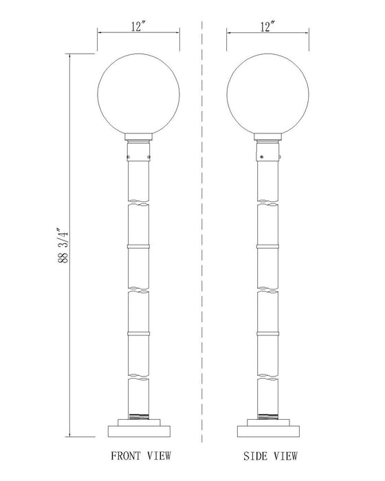 Z-Lite 597PHB-567P-BK One Light Outdoor Post Mounted Fixture, Black