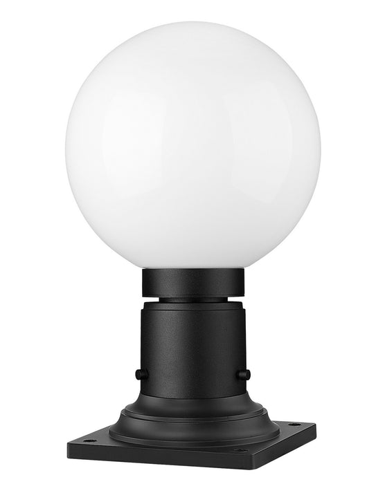 Z-Lite 597PHM-533PM-BK One Light Outdoor Pier Mounted Fixture, Black