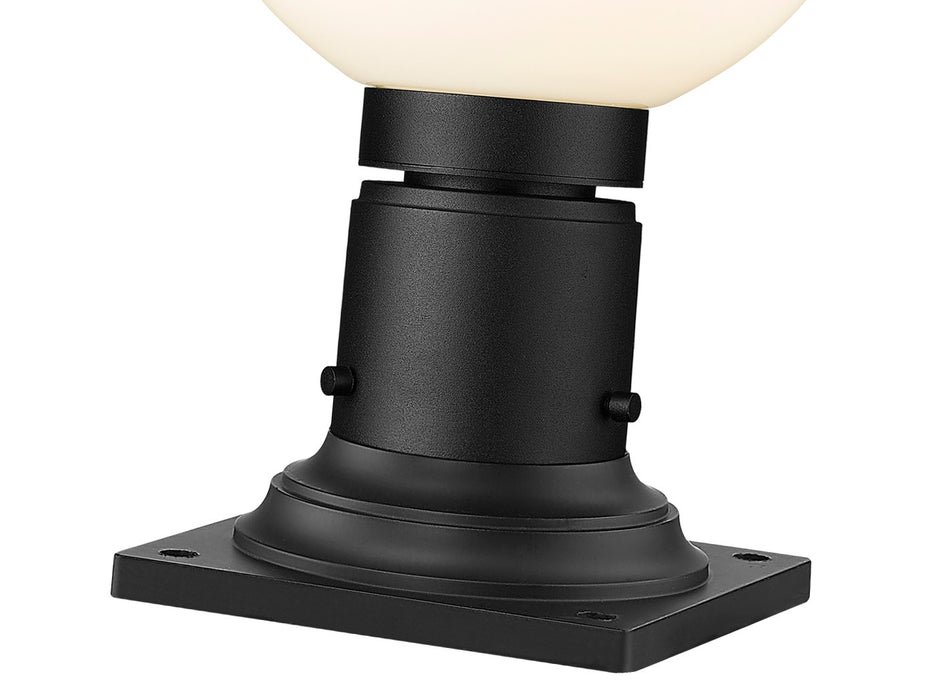 Z-Lite 597PHM-533PM-BK One Light Outdoor Pier Mounted Fixture, Black