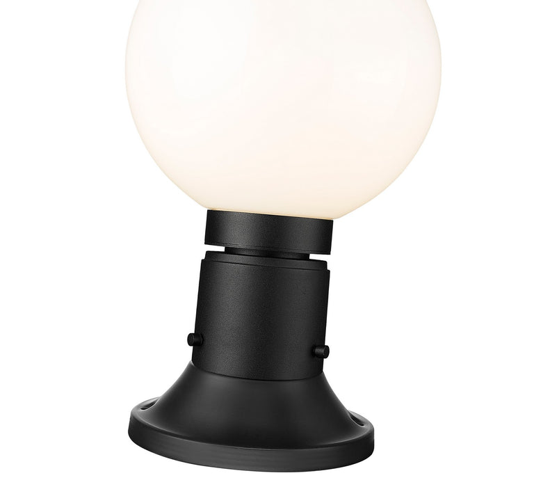 Z-Lite 597PHM-553PM-BK One Light Outdoor Pier Mounted Fixture, Black