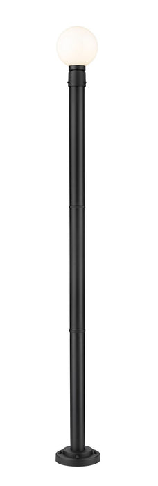 Z-Lite 597PHM-567P-BK One Light Outdoor Post Mounted Fixture, Black