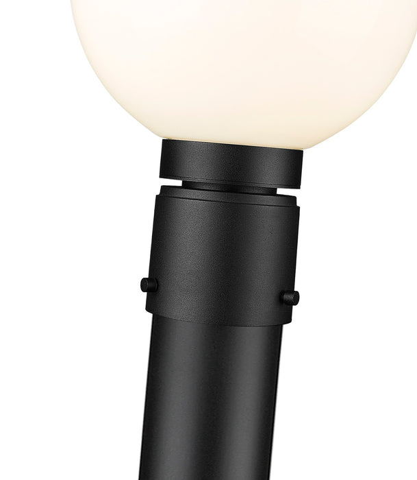 Z-Lite 597PHM-567P-BK One Light Outdoor Post Mounted Fixture, Black