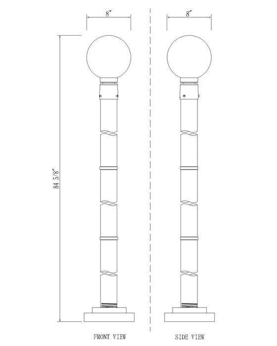 Z-Lite 597PHM-567P-BK One Light Outdoor Post Mounted Fixture, Black