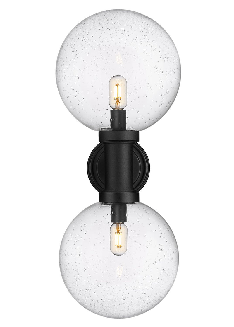Z-Lite 599B2-BK Two Light Outdoor Wall Sconce, Black