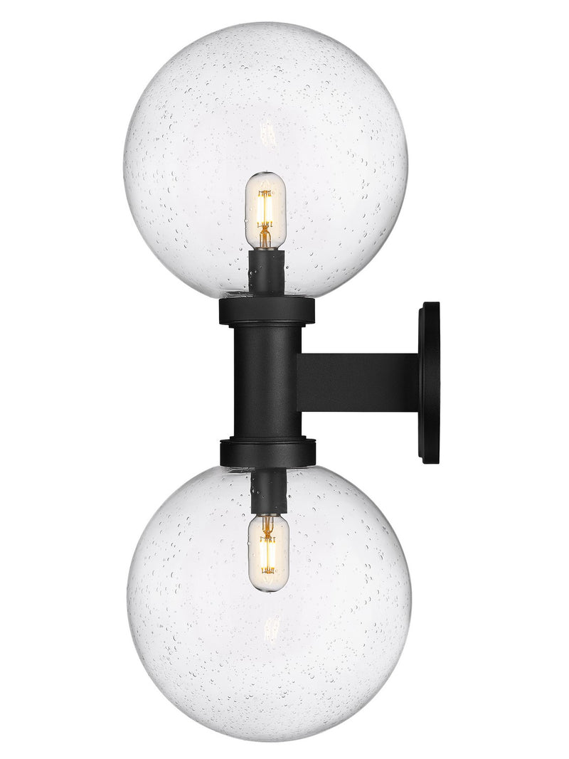 Z-Lite 599B2-BK Two Light Outdoor Wall Sconce, Black
