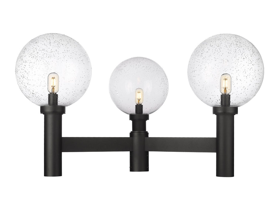 Z-Lite 599BP3-BK Three Light Outdoor Post Mount Fixture, Black