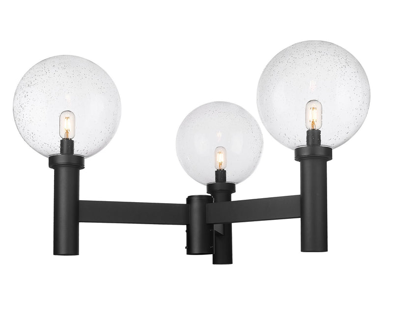 Z-Lite 599BP3-BK Three Light Outdoor Post Mount Fixture, Black