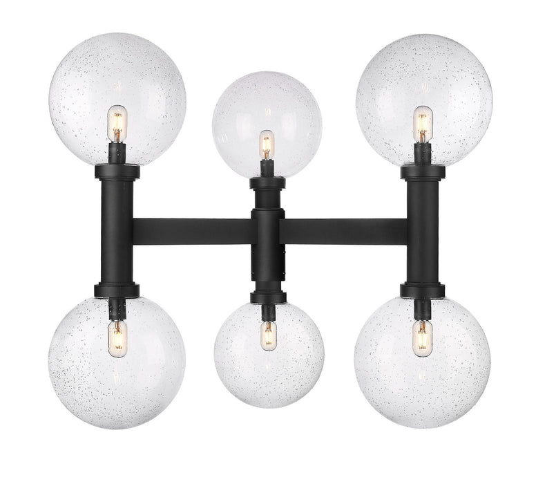 Z-Lite 599BP6-BK Six Light Outdoor Post Mount Fixture, Black